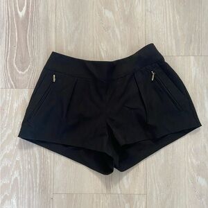 Forever 21 Black Shorts with gold zippers